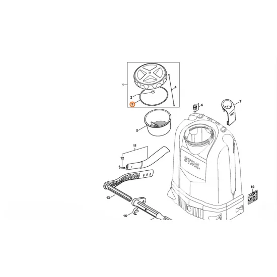 STIHL  Okrągły pierścień uszczelniający 139,29x3,53 9645 945 9231